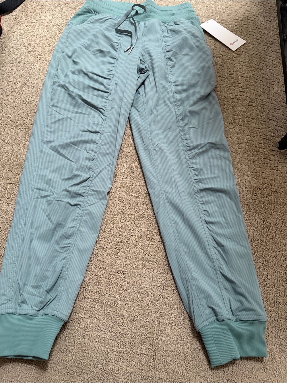 lululemon athletica tidewater Teal Joggers dance studio lined 4 new nwt pants